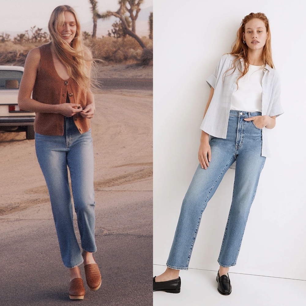 Madewell Women's Straight Leg Jeans - Light Blue